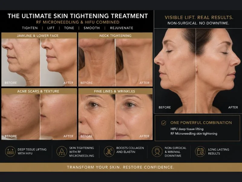 Results of combined treatment for the ultimate skin tightening treatment Bletchley